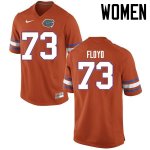 Women's Florida Gators #73 Sharrif Floyd NCAA Nike Orange Authentic Stitched College Football Jersey WQE3062IX